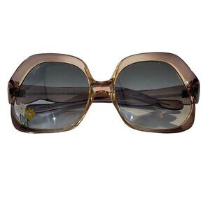 VTG Italy Oversized Granny Core‎ Sun Women's Glasses Tan Translucent Frames Only